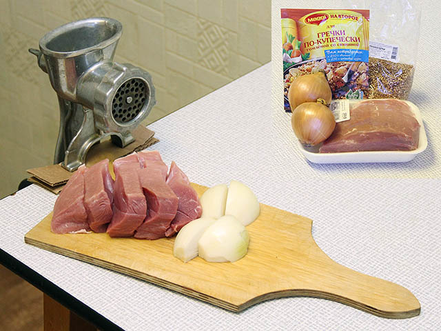 Греча с мясом (по купечески). Фото.