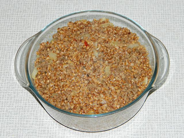 Греча с мясом (по купечески)